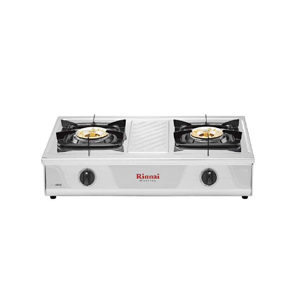 เตาแก๊สตั้งโต๊ะ 2 หัวแก๊ส RINNAI RT-711SS