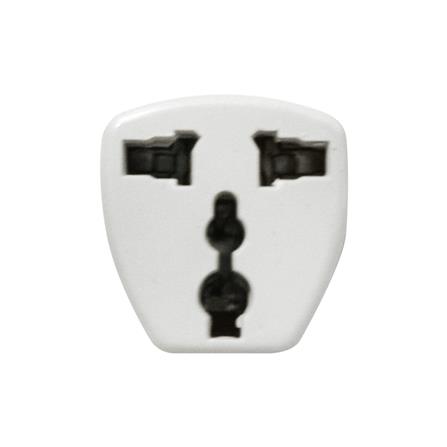 ปลั๊กแปลง 2 ขาแบน JSN สีขาว