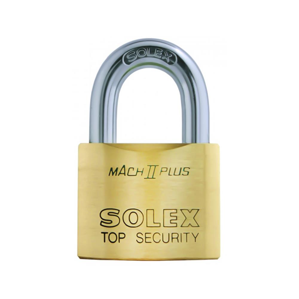 กุญแจลูกปืน SOLEX MACH2 PLUS35 35 มม. สีทองเหลืองขัดเงา