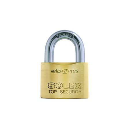 กุญแจลูกปืน SOLEX MACH2PLUS50 50 MM POLISHED BRASS
