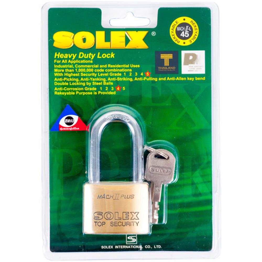 กุญแจลูกปืน SOLEX MACH2PLUSL45 45 มม.