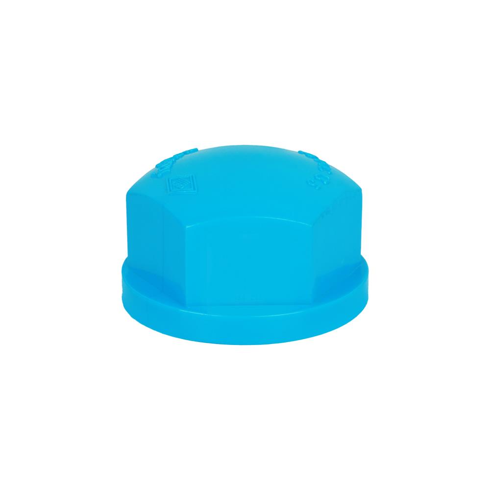 ฝาครอบเกลียว ท่อน้ำไทย 1" สีฟ้า