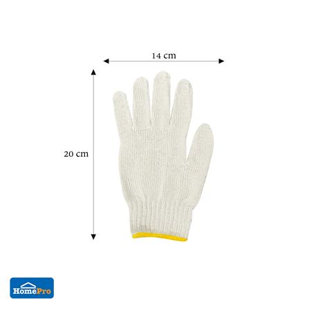 ถุงมือทอ DONGYANG เบอร์ 5 สีขาว แพ็ก 12 ชิ้น_4