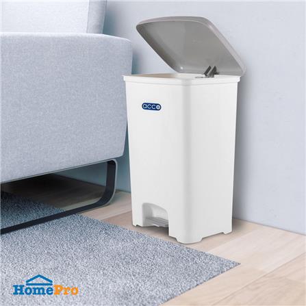 ถังขยะเหยียบเหลี่ยม CHIC ขนาด 42L สีขาว/เทา_2