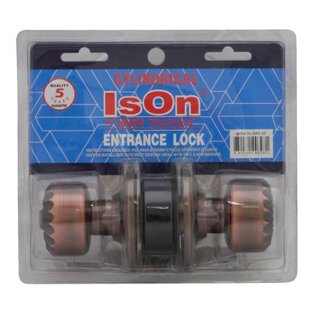 ลูกบิดทั่วไป ISON 8003 AC หัวมะยม สีทองแดงรมดำ