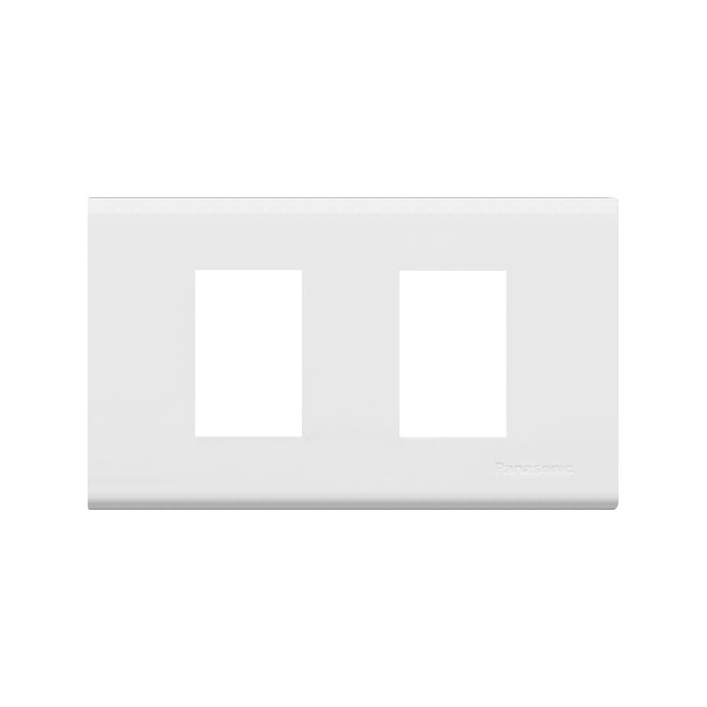 หน้ากาก 2 ช่อง PANASONIC WEG6802WK สีขาว