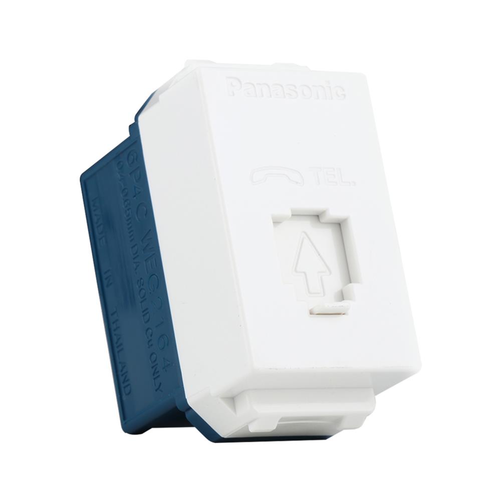 เต้ารับโทรศัพท์ PANASONIC 6P/4C WEG2164 สีขาว