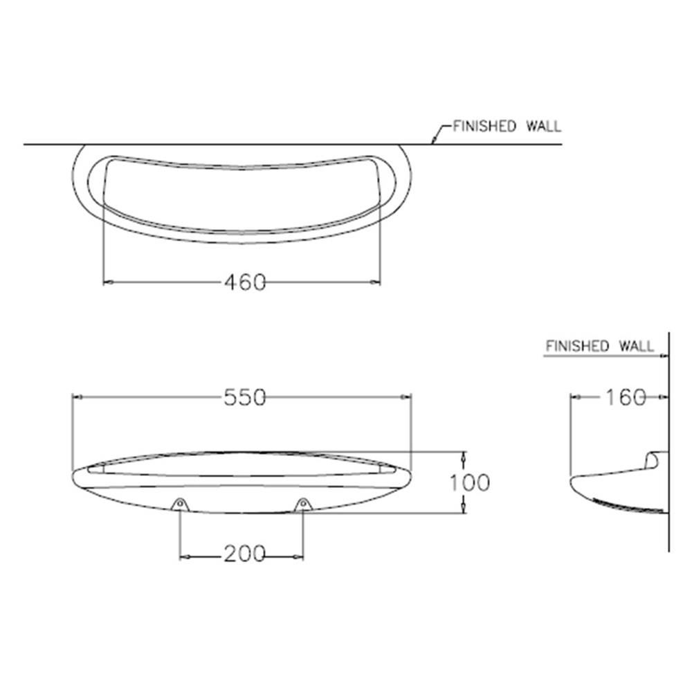 หิ้ง COTTO C839 สีขาว