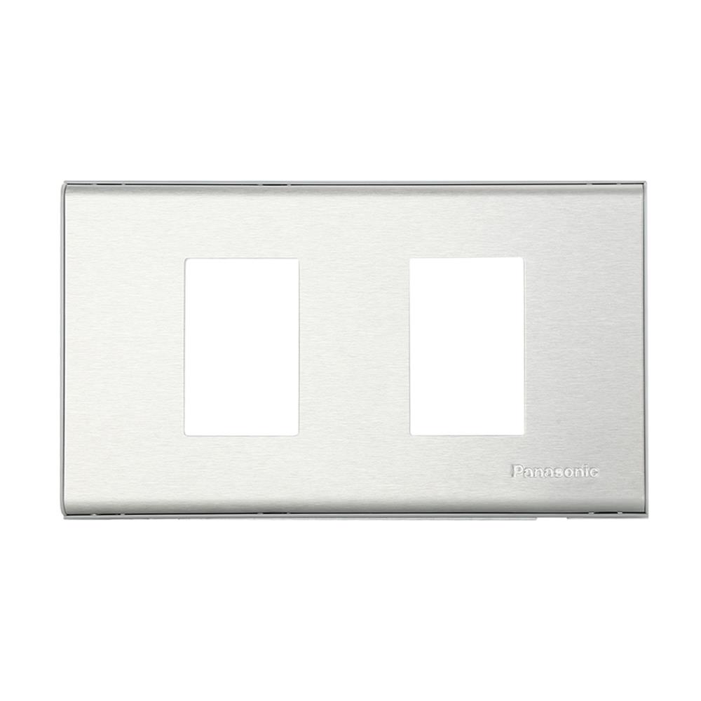 หน้ากาก 2 ช่อง PANASONIC WEG6502K สีเทา