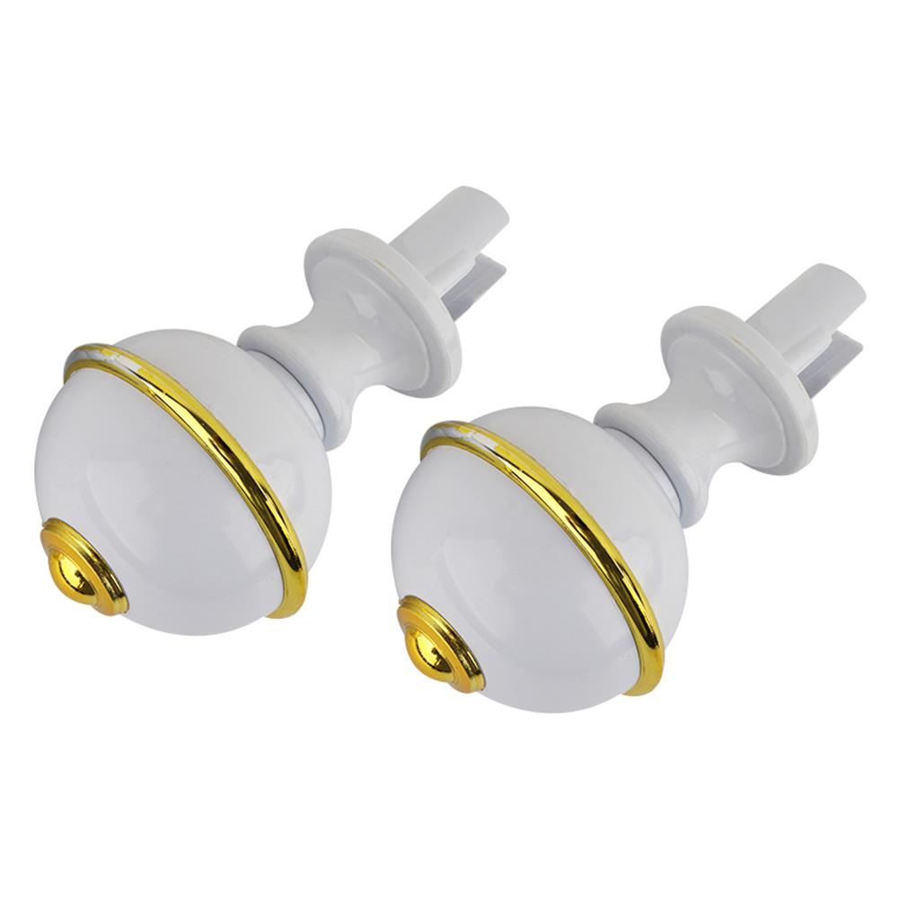 หัว-ท้ายรางผ้าม่าน หัวกลม HOME LIVING STYLE 25 มม. สีขาว