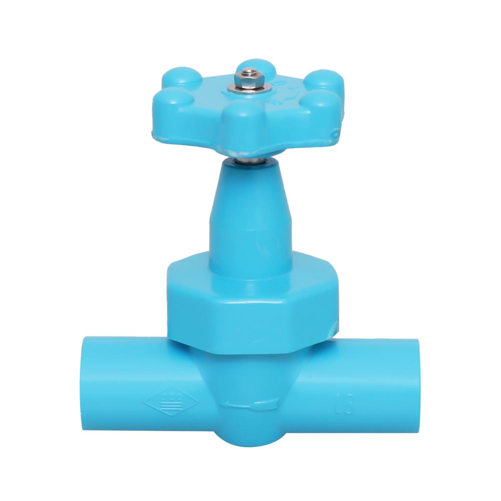 ประตูน้ำ PVC ท่อน้ำไทย 1/2 นิ้ว สีฟ้า