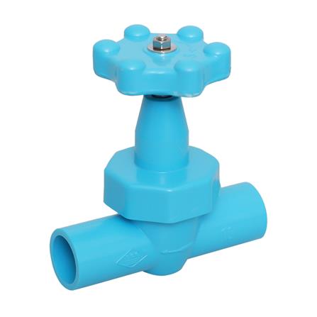 ประตูน้ำ PVC ท่อน้ำไทย 1/2 นิ้ว สีฟ้า