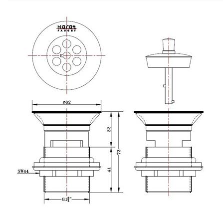 สะดืออ่างล้างหน้าดึงล็อค KARAT BAD3-50_3