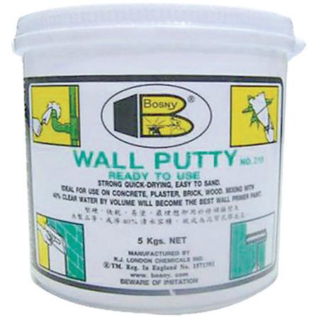 อะคริลิกอุดโป๊ว BOSNY 5 กก. สีขาว