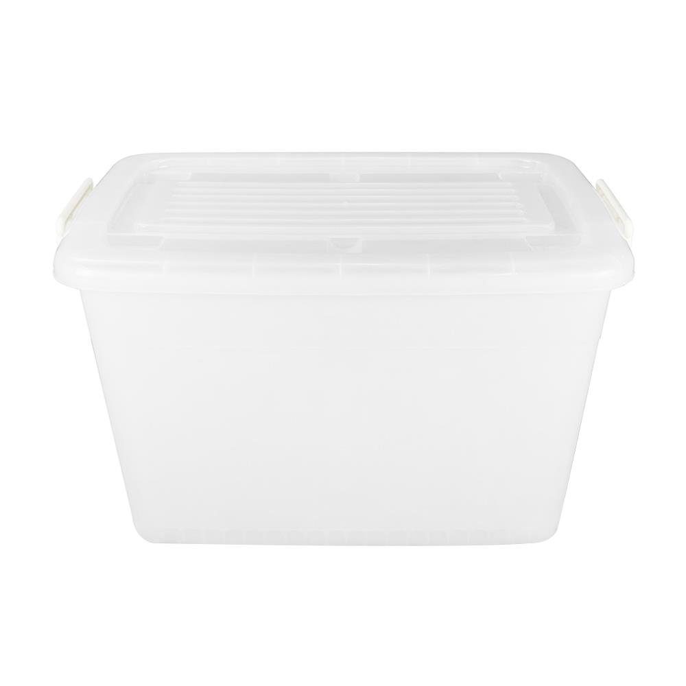 กล่องเก็บของ มีล้อ ฝาล็อค K800 80 ลิตร สีขาว