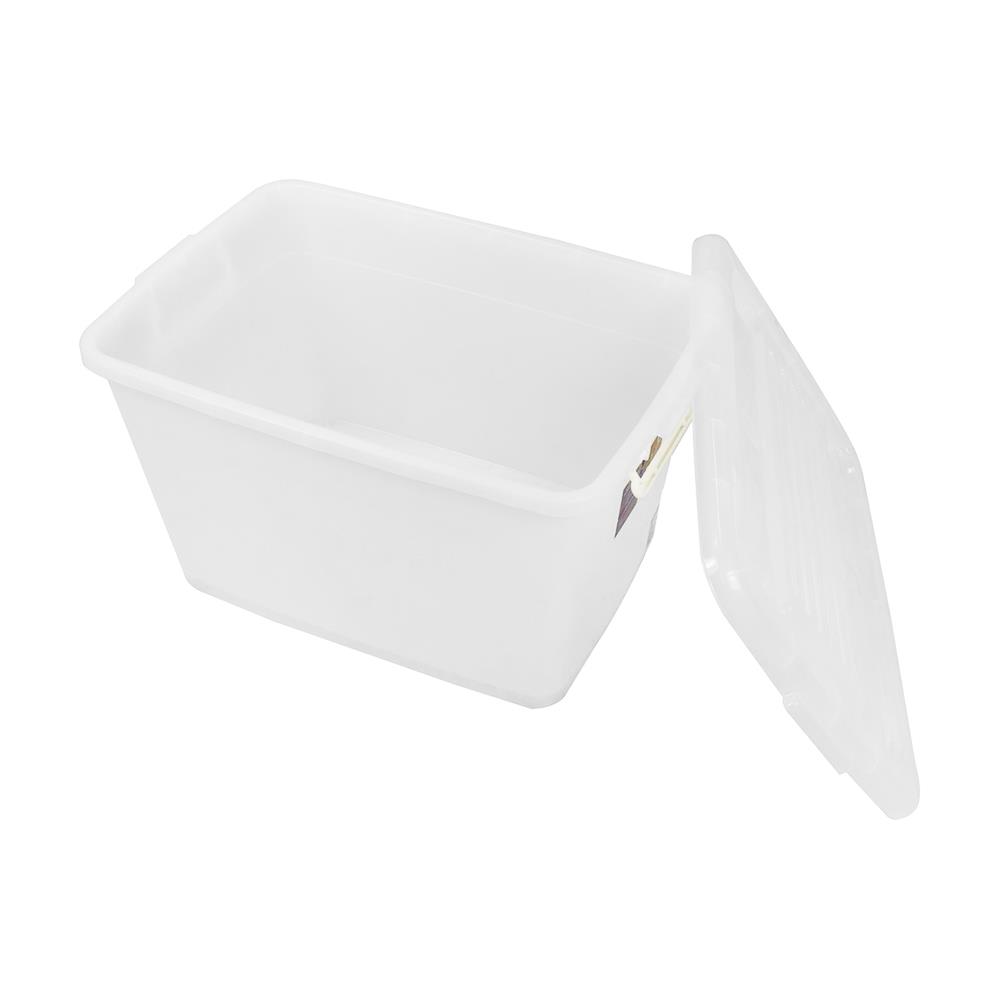 กล่องเก็บของ มีล้อ ฝาล็อค K800 80 ลิตร สีขาว