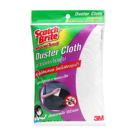 ผ้าไมโครไฟเบอร์เก็บฝุ่น SCOTCH-BRITE 18x33cm สีขาว_0