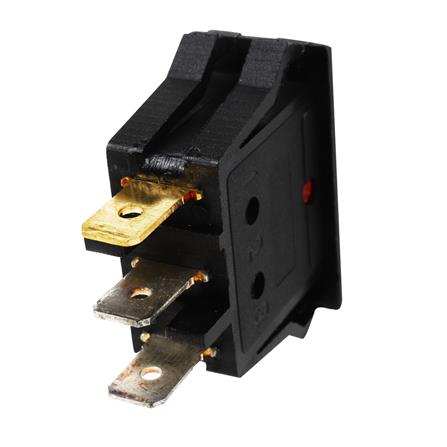 สวิตช์ 1 ทาง มีไฟ  3 ขา PGE สีแดง/ดำ_2