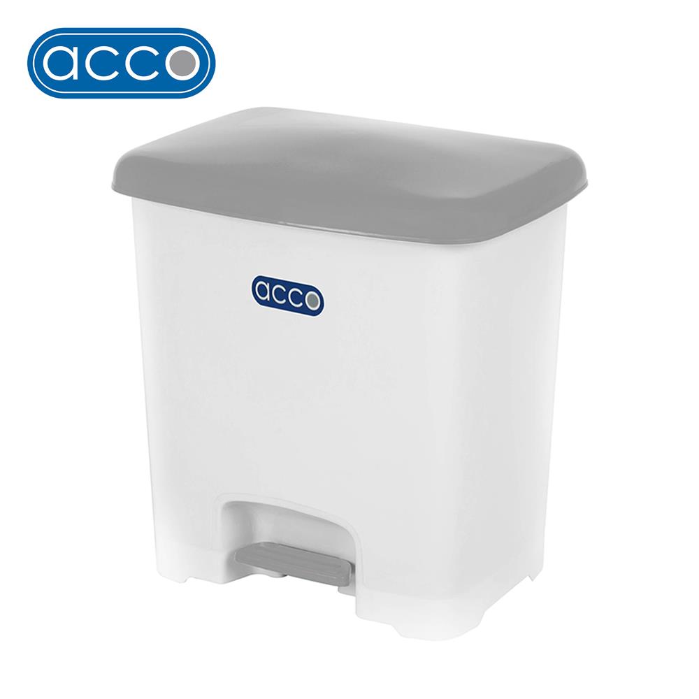 ถังขยะเหยียบเหลี่ยม CHIC ขนาด 30L สีขาว/เทา