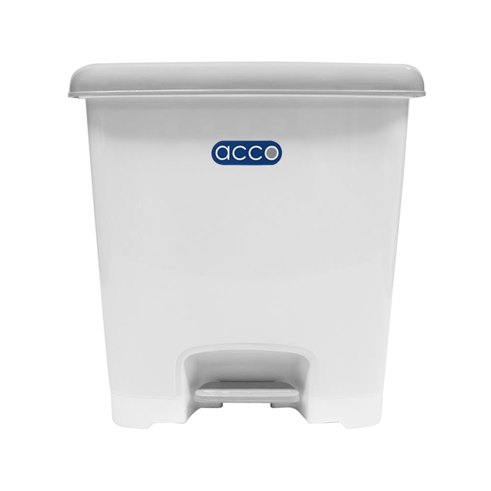 ถังขยะเหยียบเหลี่ยม CHIC ขนาด 30L สีขาว/เทา