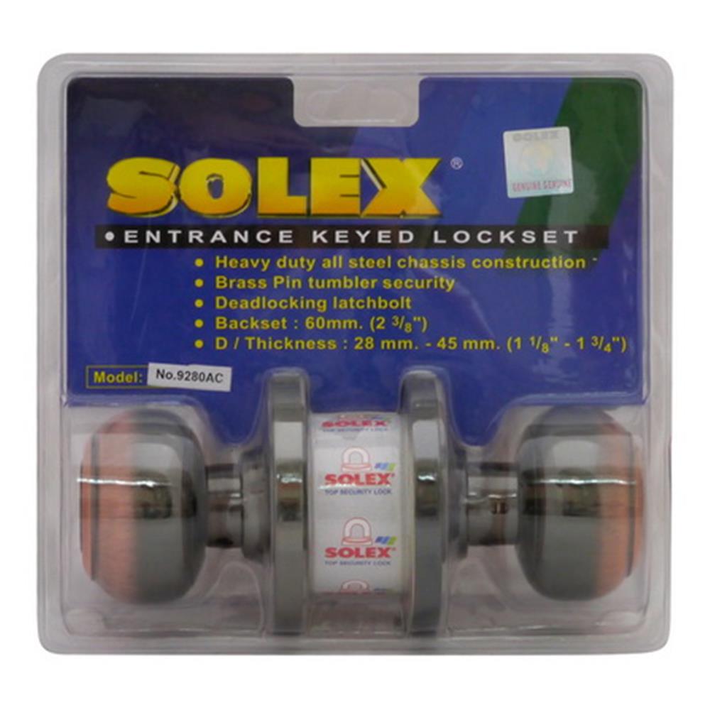 ลูกบิดทั่วไป SOLEX 9280 AC หัวจัน สีทองแดงรมดำ