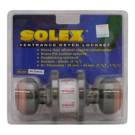 ลูกบิดทั่วไป SOLEX 9280 AC หัวจัน สีทองแดงรมดำ