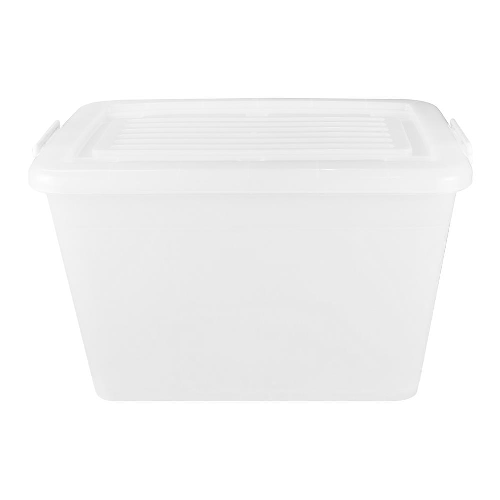 กล่องเก็บของ มีล้อ ฝาล็อค STACKO K1200 110 ลิตร สีขาว