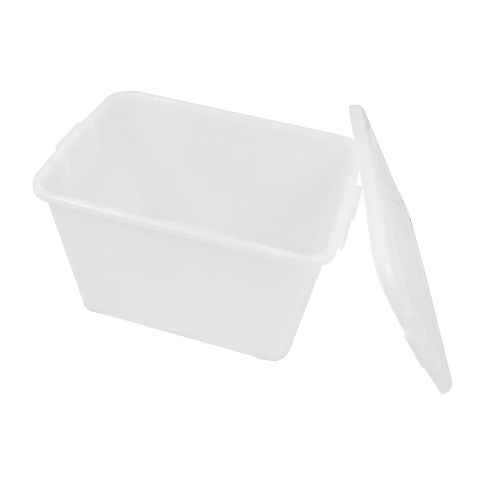 กล่องเก็บของ มีล้อ ฝาล็อค STACKO K1200 110 ลิตร สีขาว