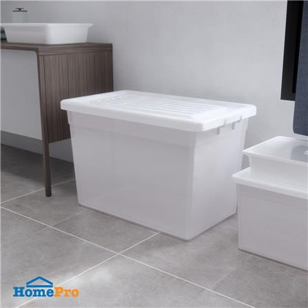 กล่องเก็บของ มีล้อ ฝาล็อค STACKO K1200 110 ลิตร สีขาว_3