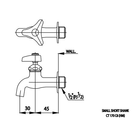 ก๊อกล้างพื้น 1 ทาง COTTO CT170C6(HM)_1