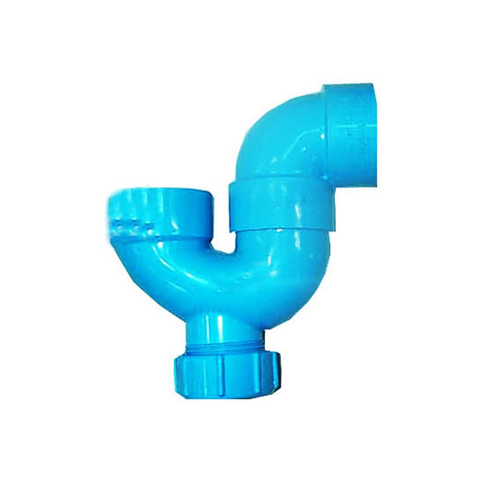 ข้อต่อ P-TRAP ท่อน้ำไทย 1 1/2 นิ้ว สีฟ้า