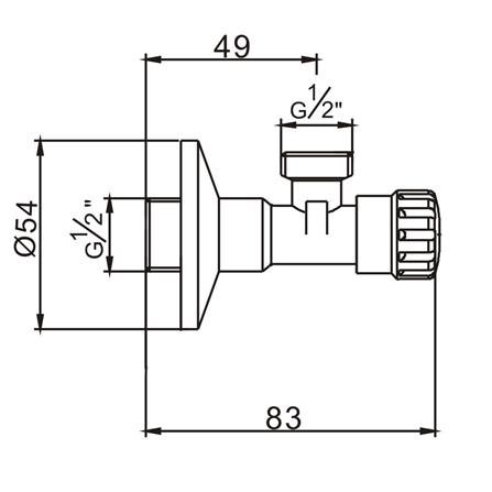 สต็อปวาล์ว 1 ทาง NOVABATH ST.350.M_1