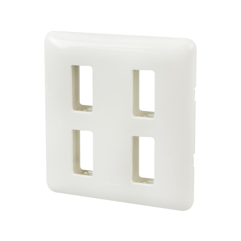 หน้ากาก 4 ช่อง BTICINO M906/14P สีขาว