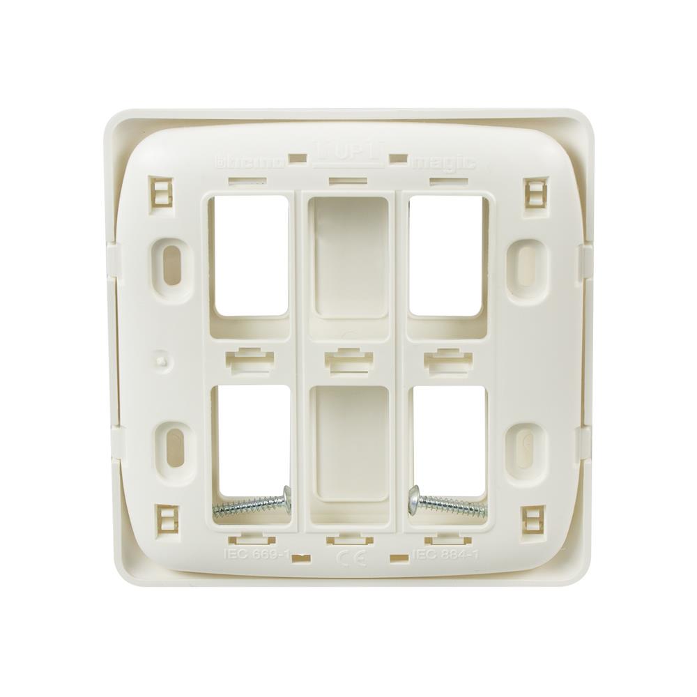 หน้ากาก 4 ช่อง BTICINO M906/14P สีขาว