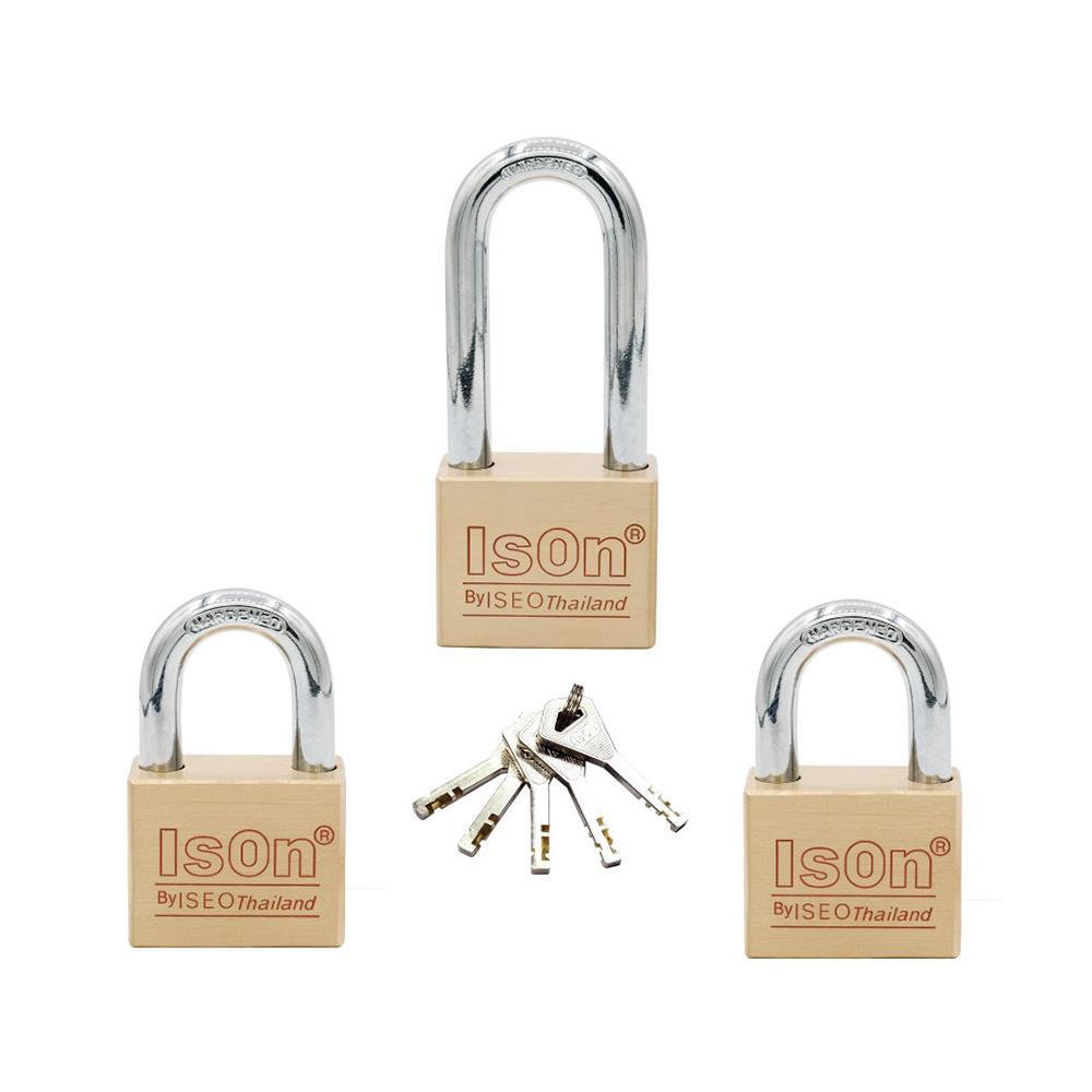 กุญแจคีย์อะไลก์ ISON KA.B-40/3 40 มม. สีทองเหลืองขัดเงา (3 ตัว/ชุด)