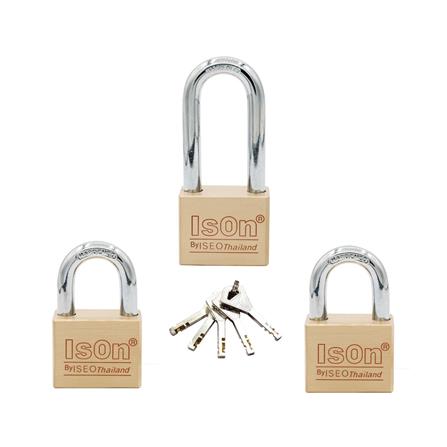 กุญแจคีย์อะไลก์ ISON KA.B-40/3 40 มม. สีทองเหลืองขัดเงา (3 ตัว/ชุด)