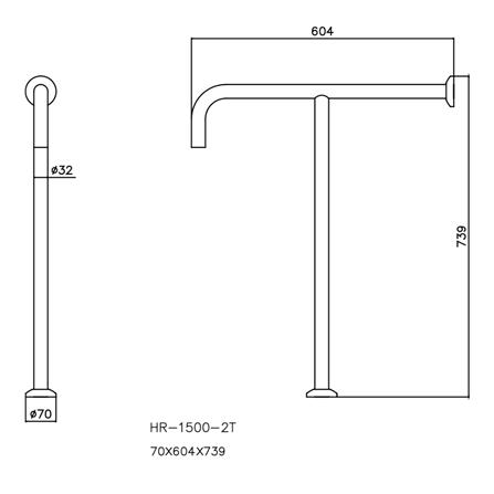 ราวมือจับกันลื่น ตัว T WS HR-1500-2T_1
