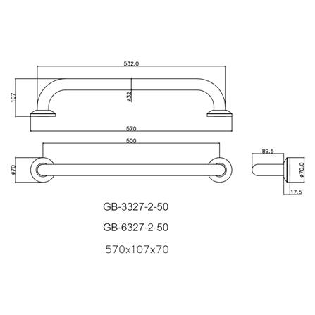 ราวมือจับกันลื่น WS GB-3327-2-50 50 ซม._1