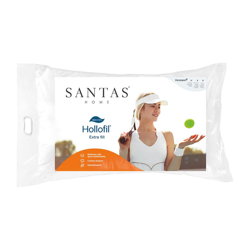 หมอนหนุน ใยสังเคราะห์ SANTAS HOLLOFIL FIRM 19x29 นิ้ว สีขาว