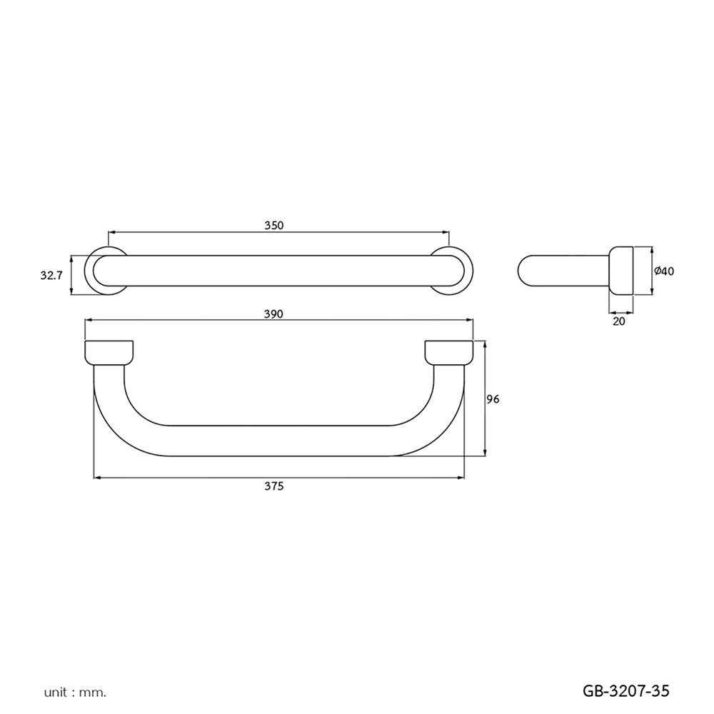 ราวมือจับ WS GB-3207-35 35 ซม.