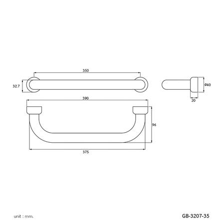 ราวมือจับ WS GB-3207-35 35 ซม._1