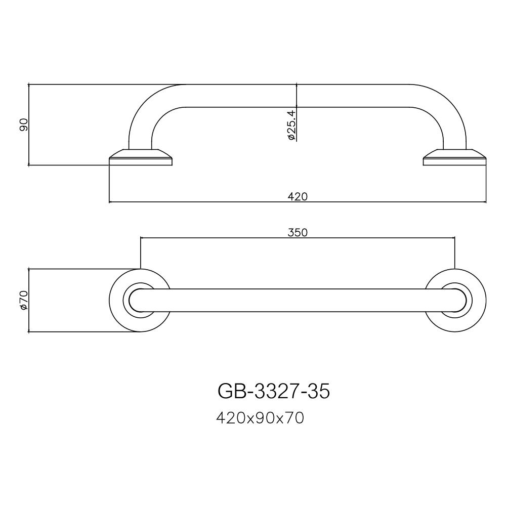 ราวมือจับกันลื่น WS GB-3327-35 35 ซม.