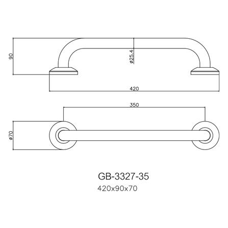 ราวมือจับกันลื่น WS GB-3327-35 35 ซม._1