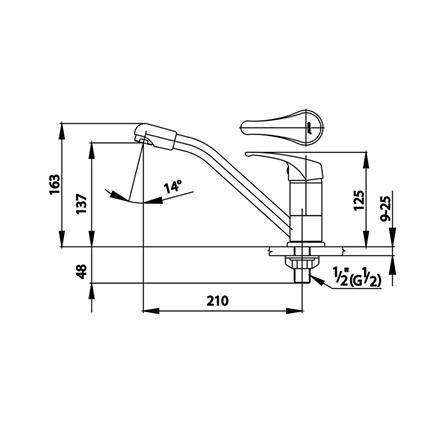 ก๊อกซิงค์เดี่ยวเคาน์เตอร์ COTTO CT188D_1