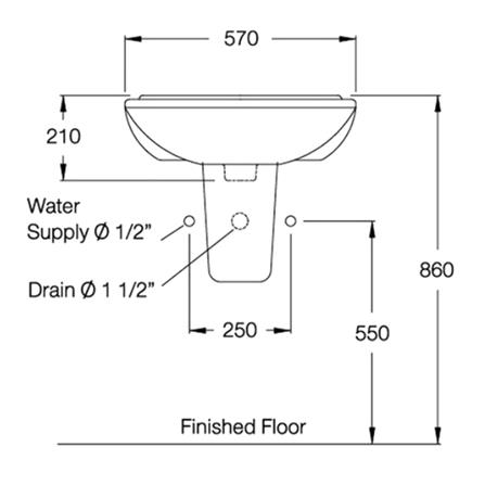 ขาตั้งครึ่ง COTTO C420 สีขาว(เฉพาะขาตั้ง ไม่รวมอ่างล้างหน้า)_1