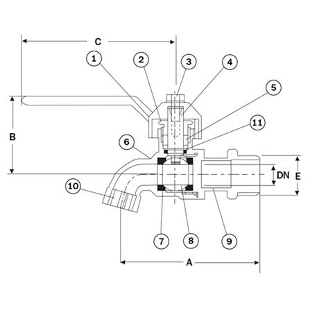 ก๊อกบอลแฟนซี SANWA 1/2 นิ้ว สีม่วง_2