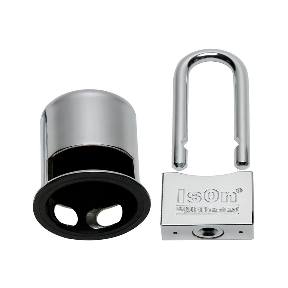 กุญแจพร้อมฝาครอบลูกบิด ISON 2882C 50 มม. สีสเตนเลส