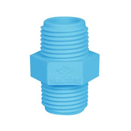 นิปเปิ้ล PVC เกลียวนอก ท่อน้ำไทย 1/2 นิ้ว สีฟ้า_1