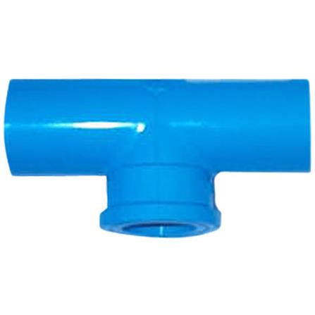 สามตาเกลียวในทองเหลือง ท่อน้ำไทย 1/2" สีฟ้า