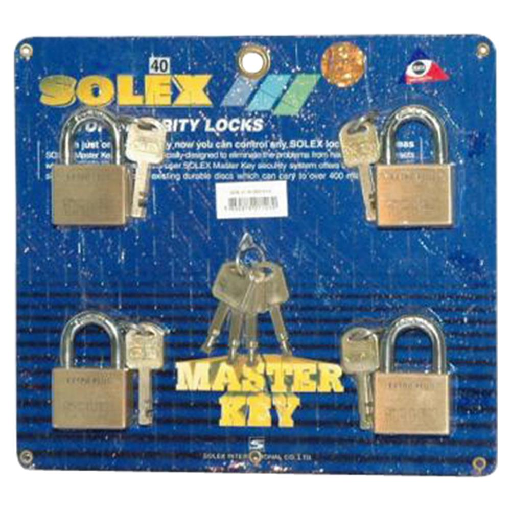 กุญแจมาสเตอร์คีย์ SOLEX 4:1/40 40 มม. แพ็ก 4 ชิ้น